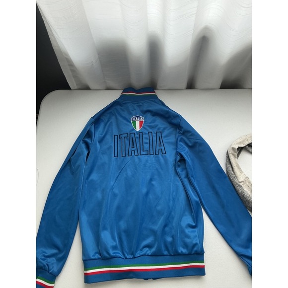 Unlimited Italia Track Jacket Full Zip Italian Flag Soccer Blue S - Picture 3 of 3